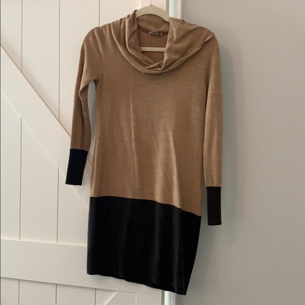 Tan/Brown Block Color Dress